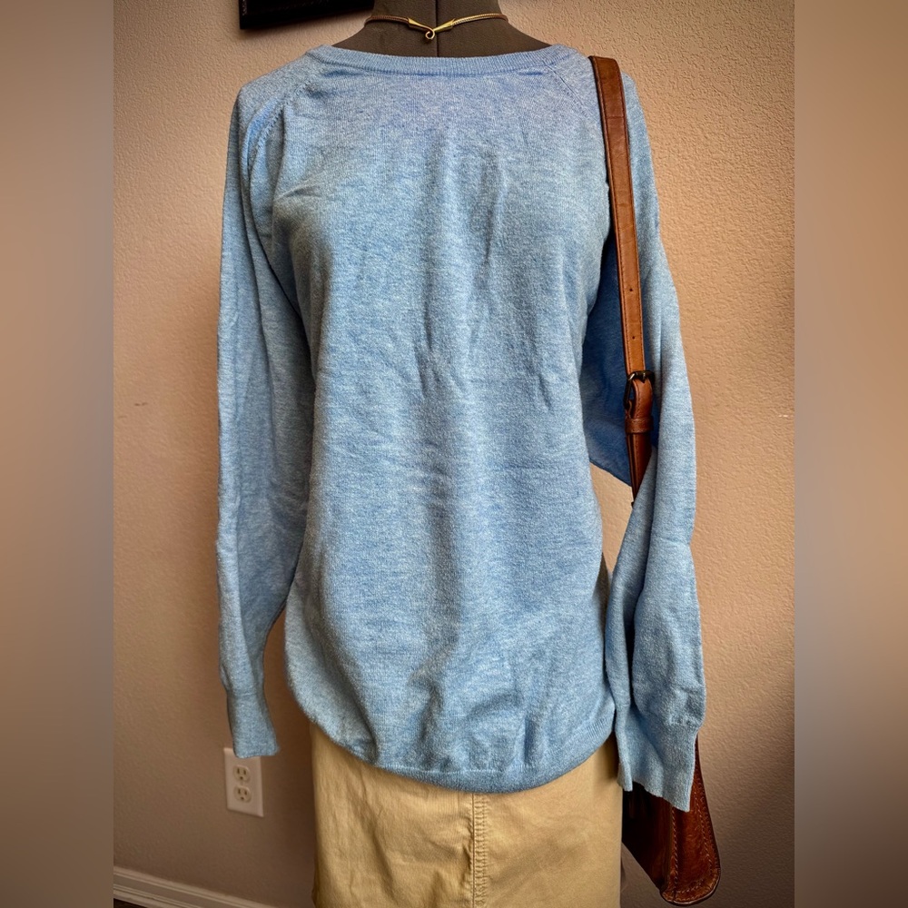 Torrid Soft Light Blue Casual Crew Neck Long Sleeve Sweater Sweatshirt 4 4X